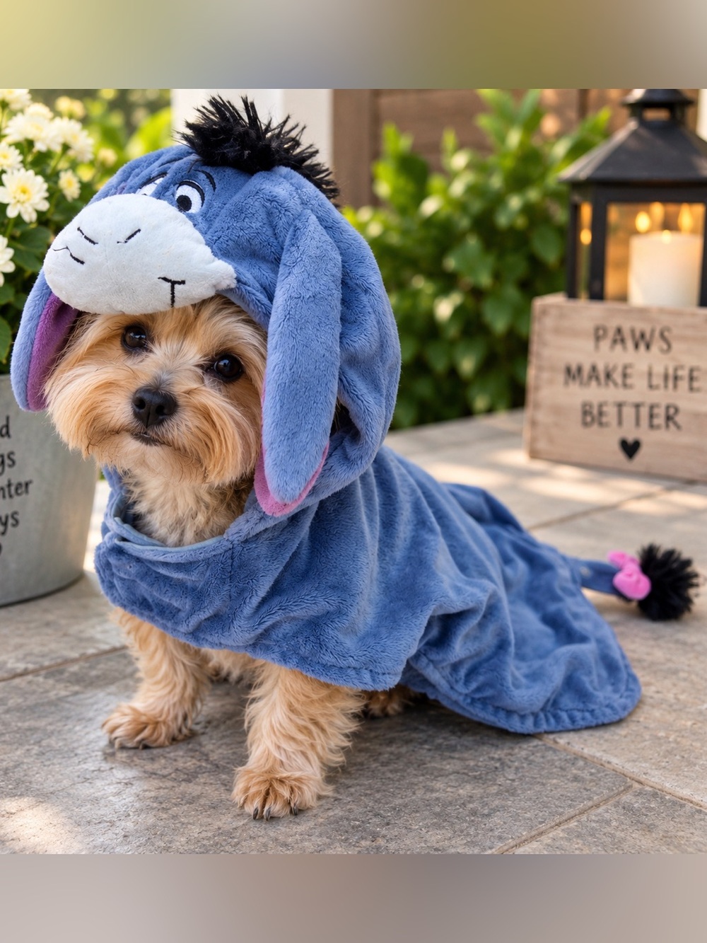 Disney Eeyore Dog Costume Plush Halloween Pet Outfit | Size Small